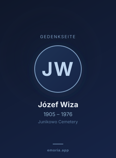 Gedenkportrait von Józef Wiza