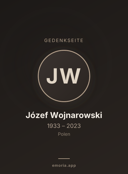 Gedenkportrait von Józef Wojnarowski
