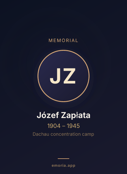 Memorial portrait of Józef Zapłata