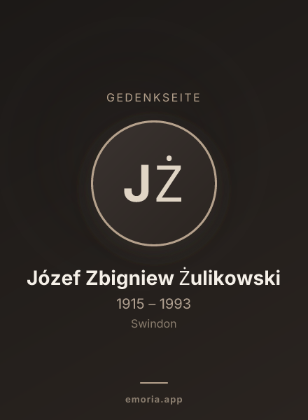 Gedenkportrait von Józef Zbigniew Żulikowski