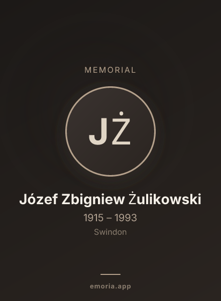 Memorial portrait of Józef Zbigniew Żulikowski