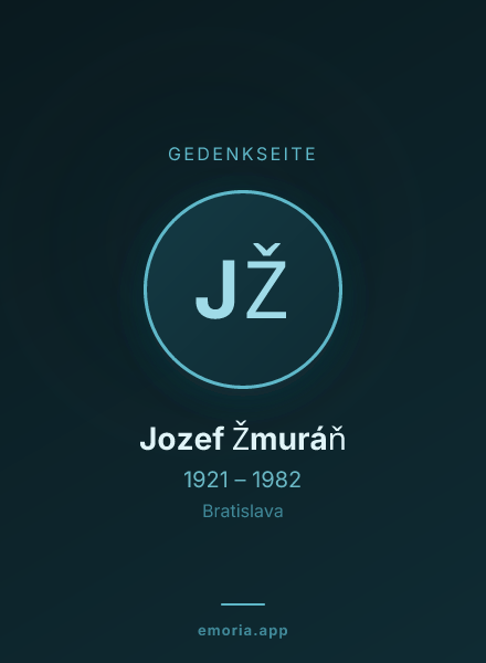 Gedenkportrait von Jozef Žmuráň
