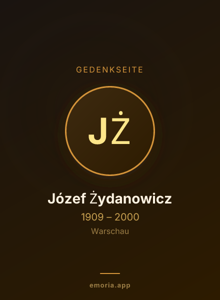 Gedenkportrait von Józef Żydanowicz