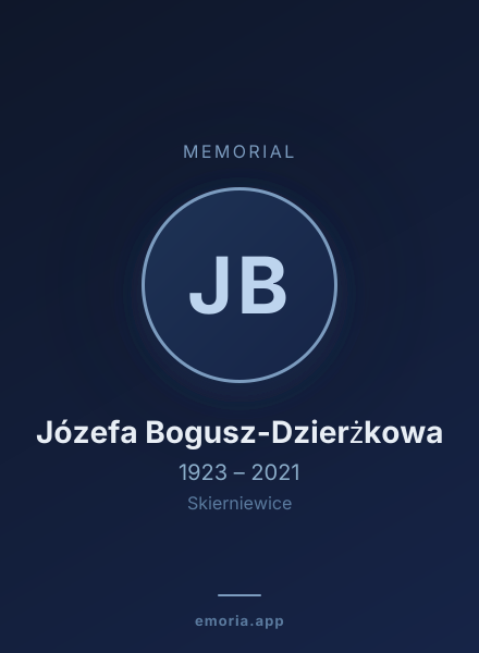 Memorial portrait of Józefa Bogusz-Dzierżkowa