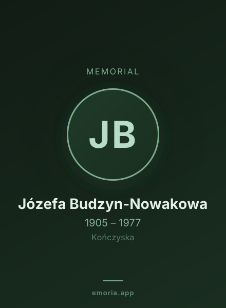 Memorial portrait of Józefa Budzyn-Nowakowa