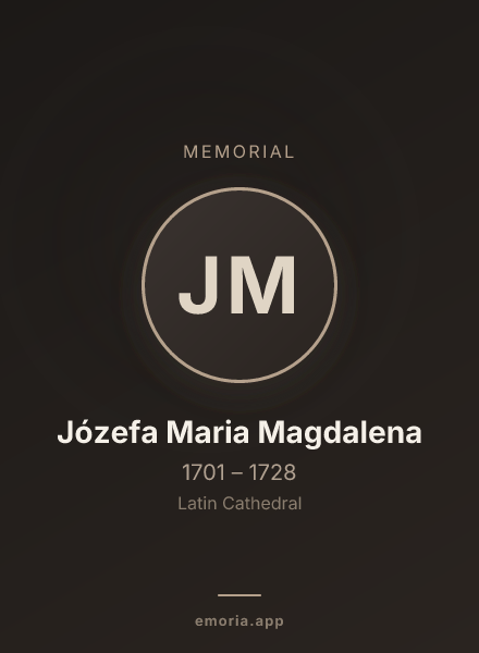 Memorial portrait of Józefa Maria Magdalena
