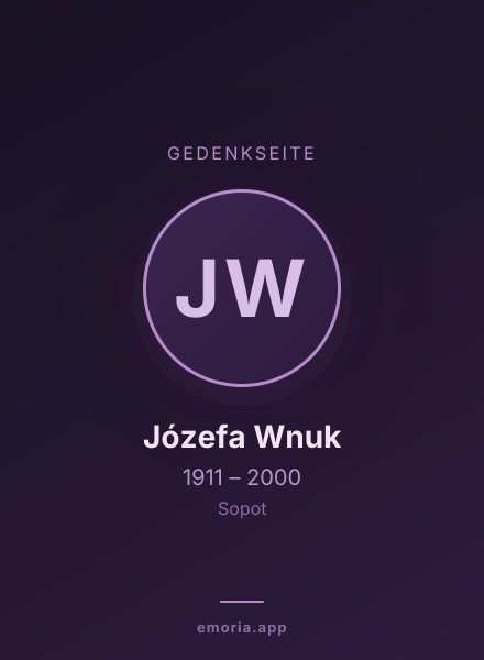Gedenkportrait von Józefa Wnuk