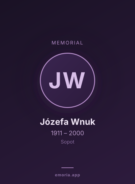 Memorial portrait of Józefa Wnuk