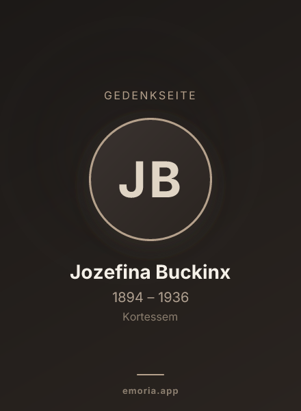 Gedenkportrait von Jozefina Buckinx
