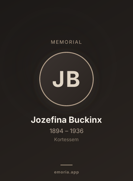 Memorial portrait of Jozefina Buckinx