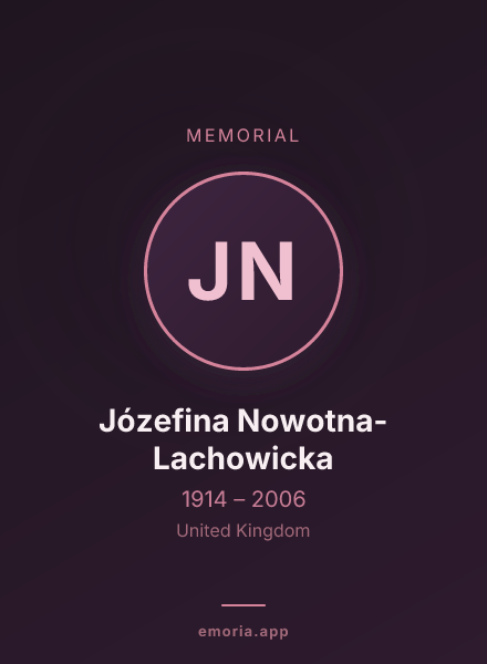 Memorial portrait of Józefina Nowotna-Lachowicka