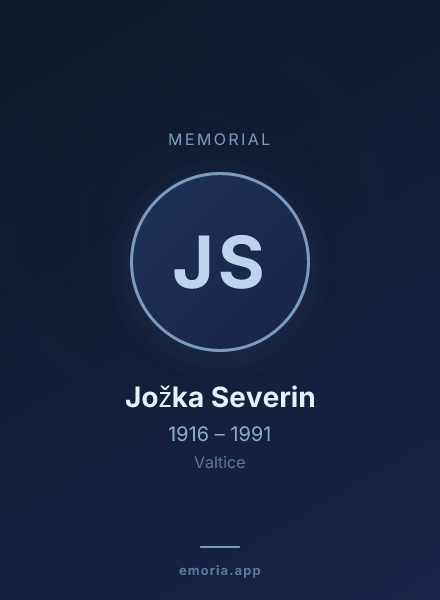 Memorial portrait of Jožka Severin