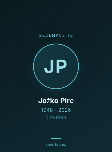 Gedenkportrait von Jožko Pirc