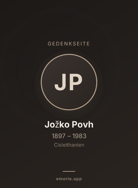 Gedenkportrait von Jožko Povh