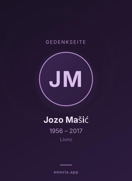Gedenkportrait von Jozo Mašić