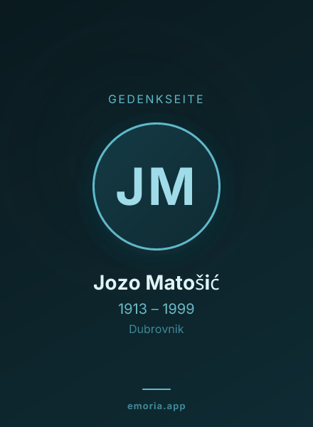 Gedenkportrait von Jozo Matošić