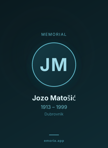 Memorial portrait of Jozo Matošić
