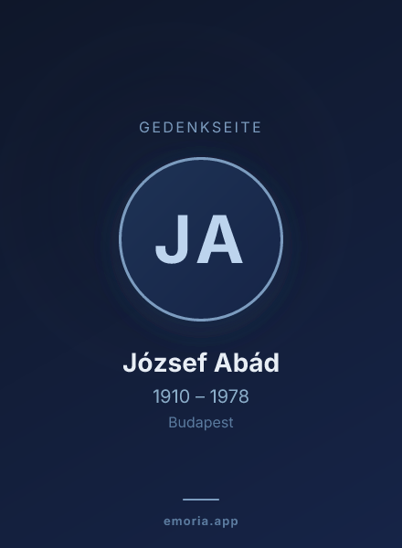 Gedenkportrait von József Abád