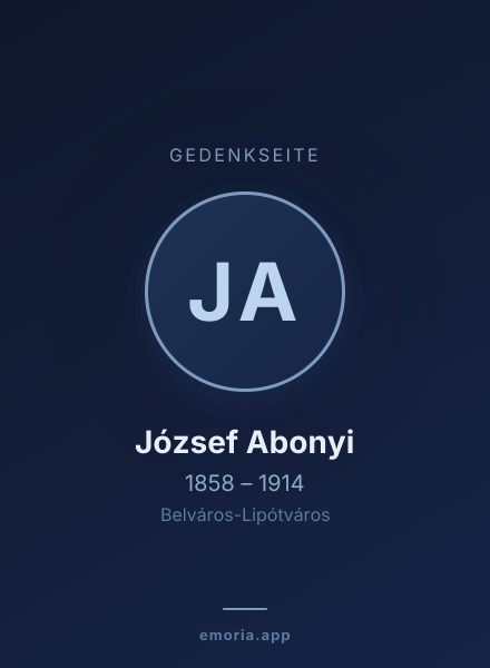 Gedenkportrait von József Abonyi