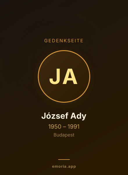 Gedenkportrait von József Ady