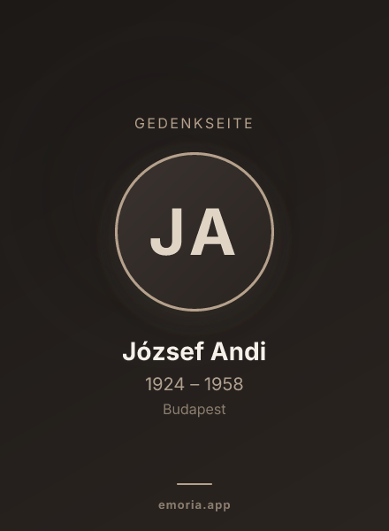 Gedenkportrait von József Andi