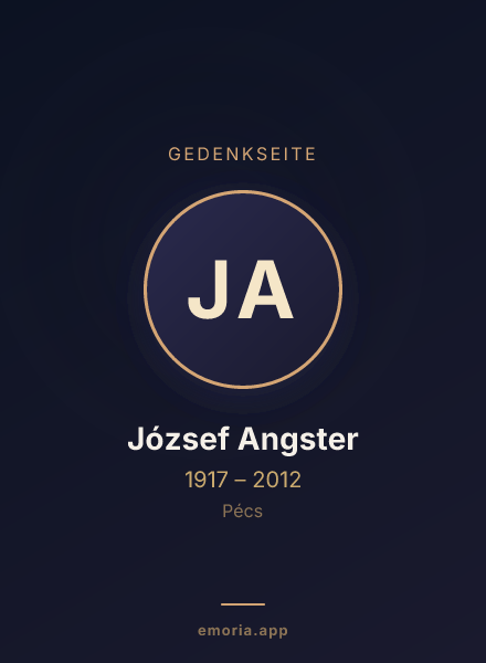 Gedenkportrait von József Angster