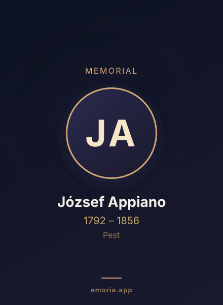 Memorial portrait of József Appiano
