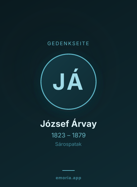 Gedenkportrait von József Árvay