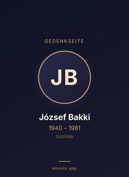 Gedenkportrait von József Bakki