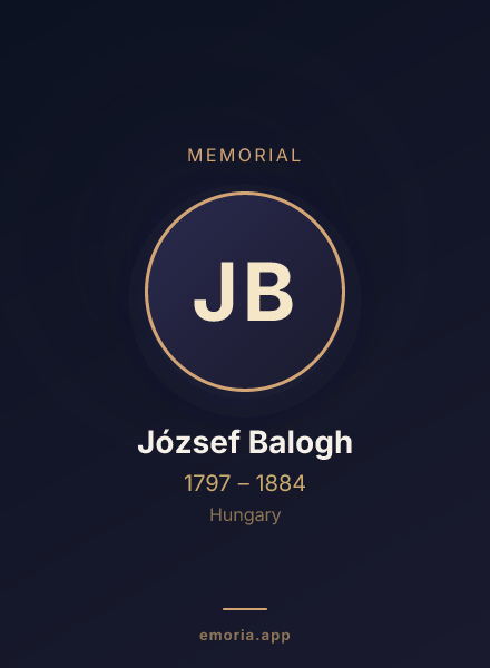 Memorial portrait of József Balogh