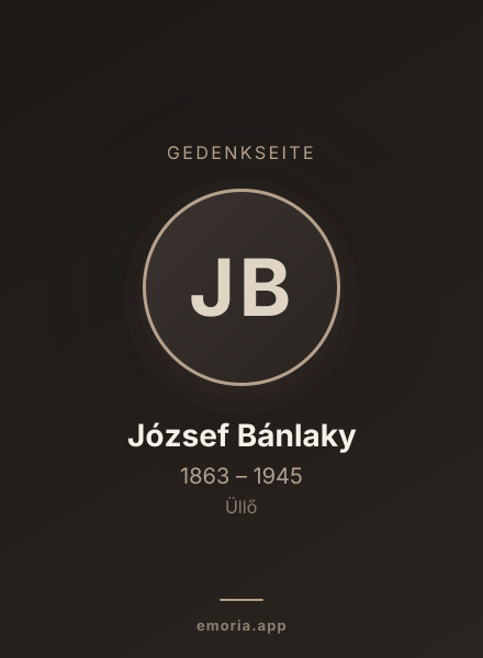 Gedenkportrait von József Bánlaky