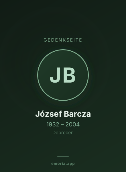 Gedenkportrait von József Barcza