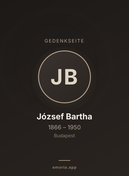 Gedenkportrait von József Bartha