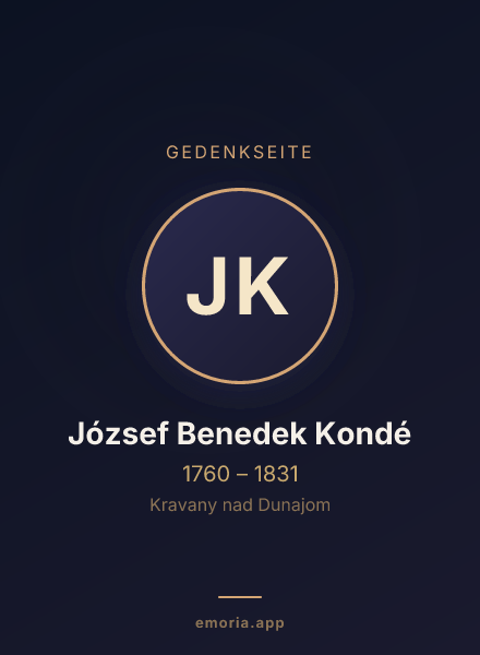 Gedenkportrait von József Benedek Kondé