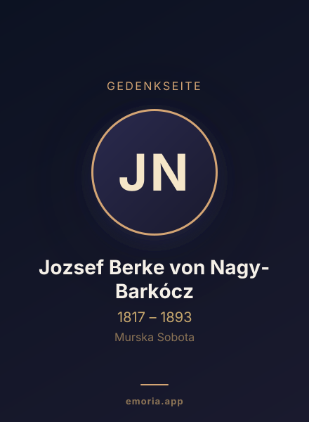 Gedenkportrait von Jozsef Berke von Nagy-Barkócz