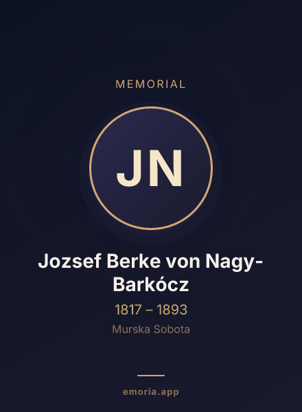 Memorial portrait of Jozsef Berke von Nagy-Barkócz