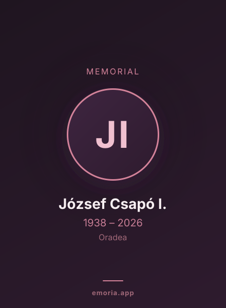 Memorial portrait of József Csapó I.