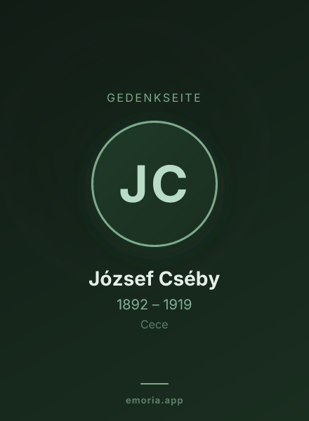 Gedenkportrait von József Cséby