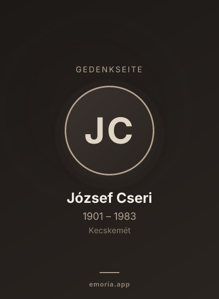Gedenkportrait von József Cseri