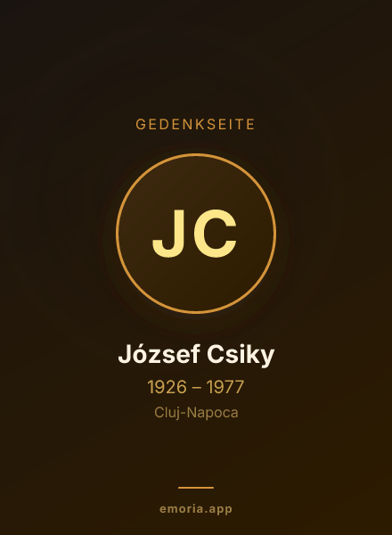 Gedenkportrait von József Csiky