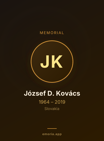 Memorial portrait of József D. Kovács