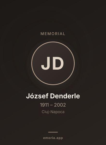 Memorial portrait of József Denderle