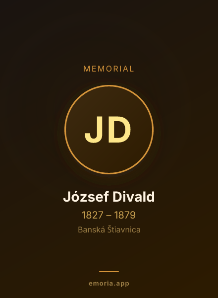 Memorial portrait of József Divald