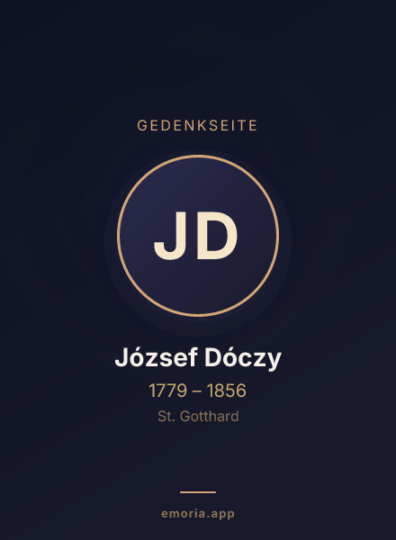 Gedenkportrait von József Dóczy