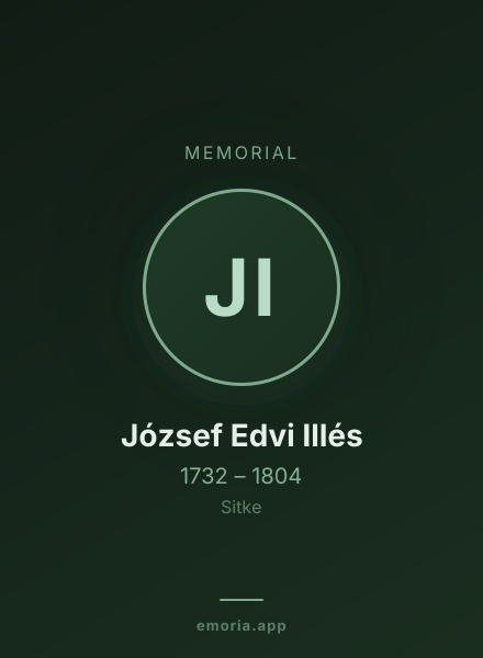 Memorial portrait of József Edvi Illés