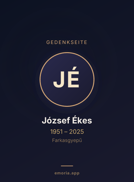 Gedenkportrait von József Ékes