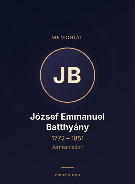 Memorial portrait of József Emmanuel Batthyány