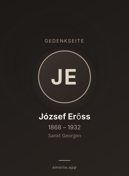 Gedenkportrait von József Erőss