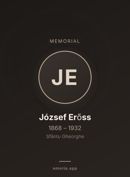 Memorial portrait of József Erőss
