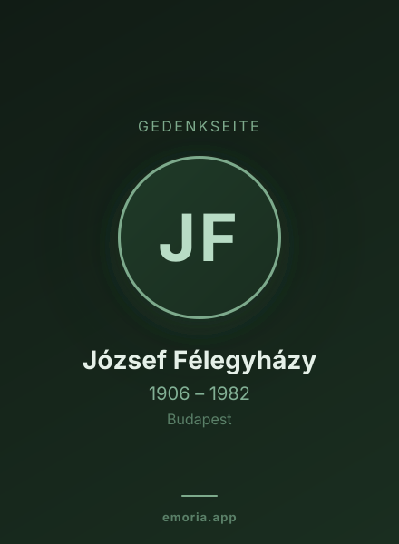 Gedenkportrait von József Félegyházy